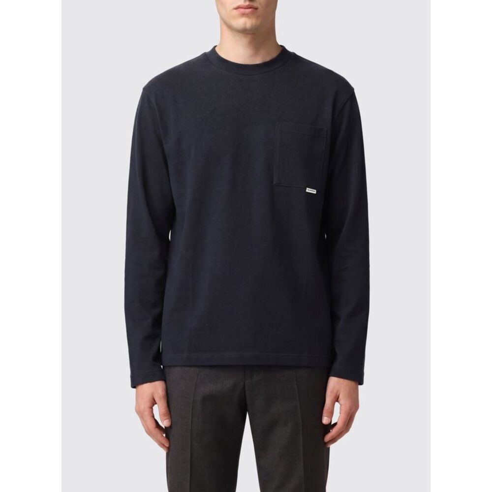 Jil Sander Men Jil Sander Long-Sleeved Cotton T-Shirt With Patch Pocket